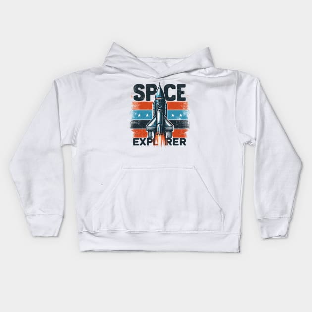 Space Explorer Kids Hoodie by Vehicles-Art